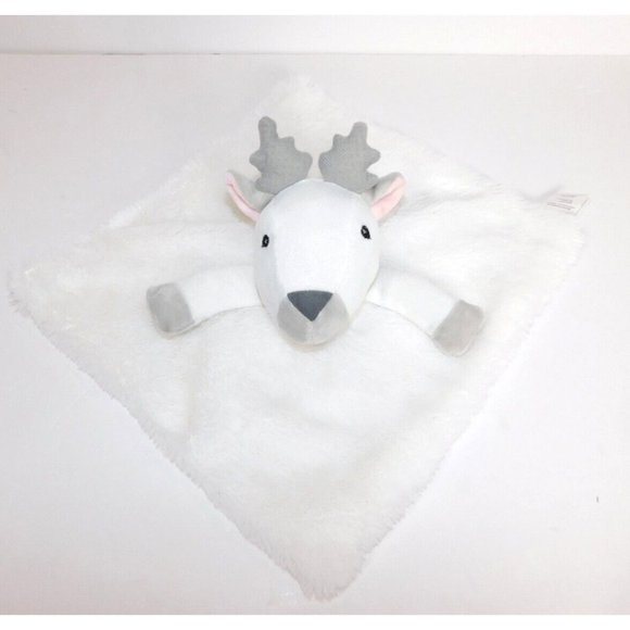 Lila & Jack White Reindeer Deer plush security blanket baby infant lovey nunu - Picture 1 of 4